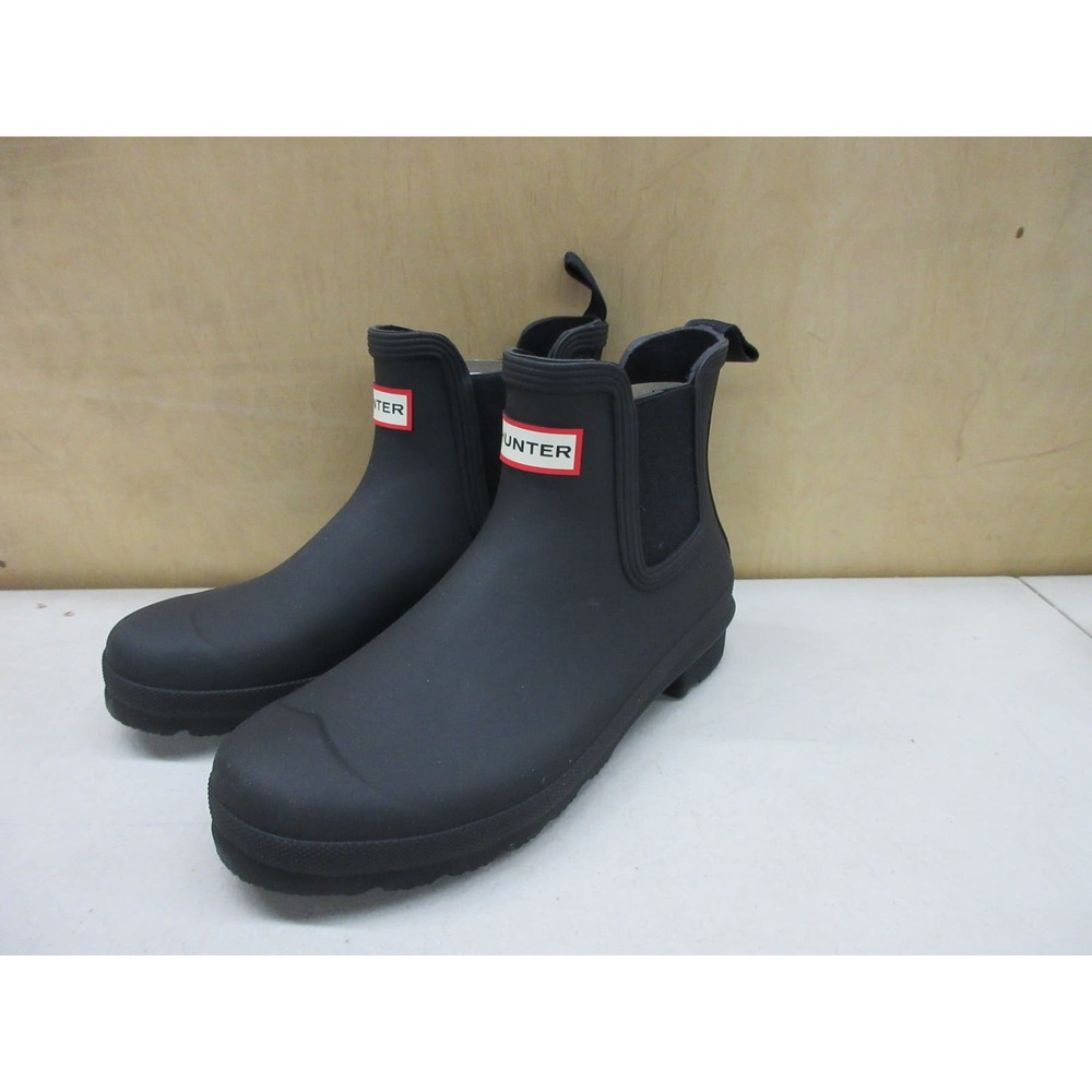 Hunter Footwear Women's Original Chelsea Rain Boot, Black, SIZE 8